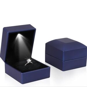 LED BLUE Proposal Ring Box for Wedding, Engagement - Luxury Jewelry Gift